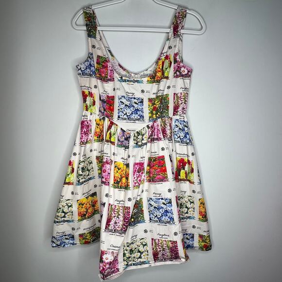 Tyler McGillivary Seed Packet Floral Mini Dress Size Small - Picture 3 of 11